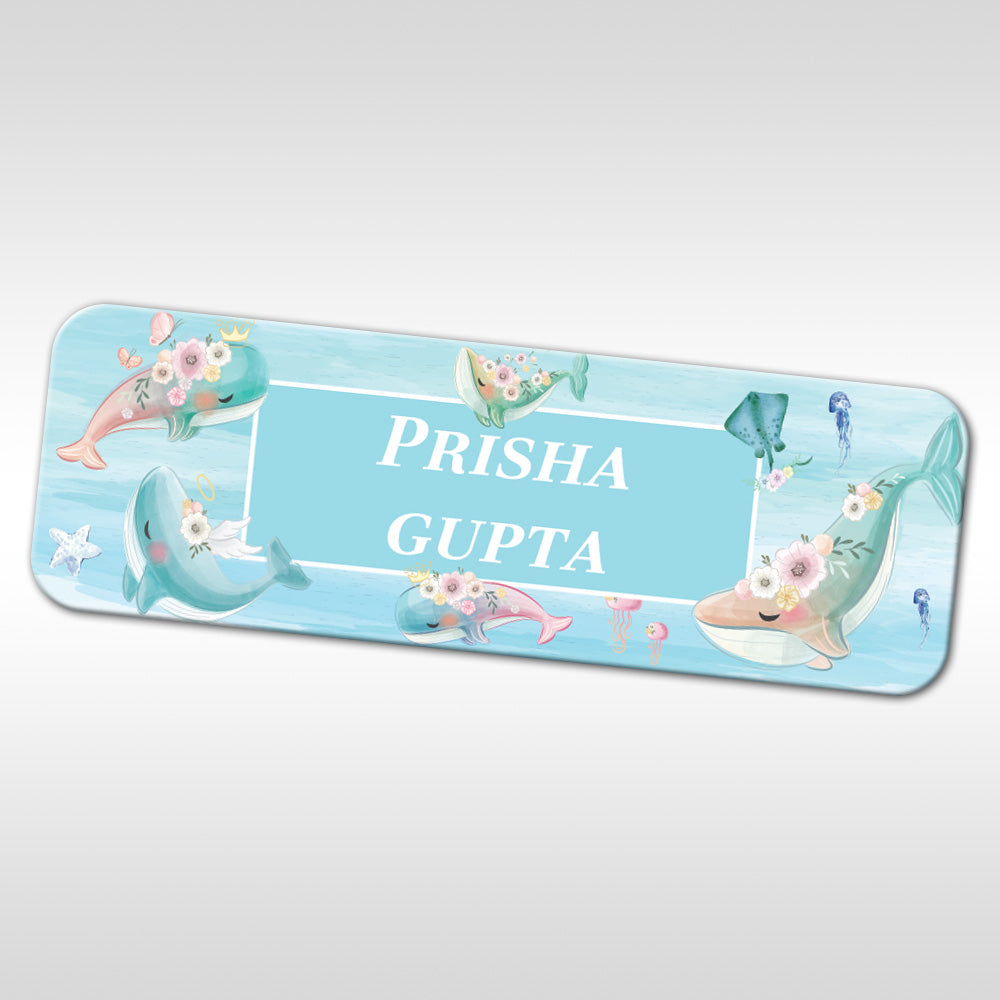 Floral Whales Waterproof Sticker (kids)