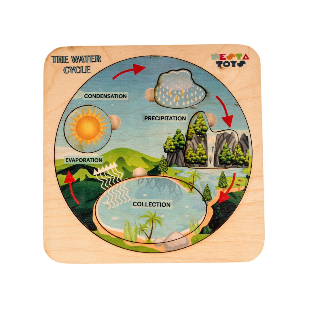 Montessori Wooden Water Cycle Puzzle | Educational STEM Learning Toy