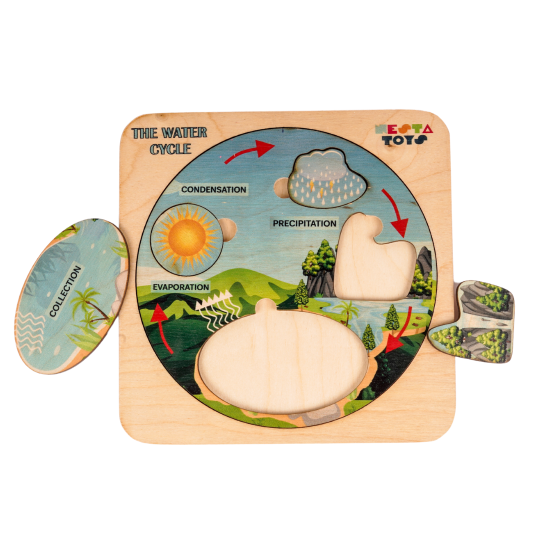 Montessori Wooden Water Cycle Puzzle | Educational STEM Learning Toy