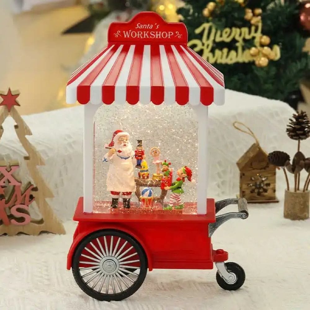 Elf & Santa's Workshop- Light Up Musical Cart