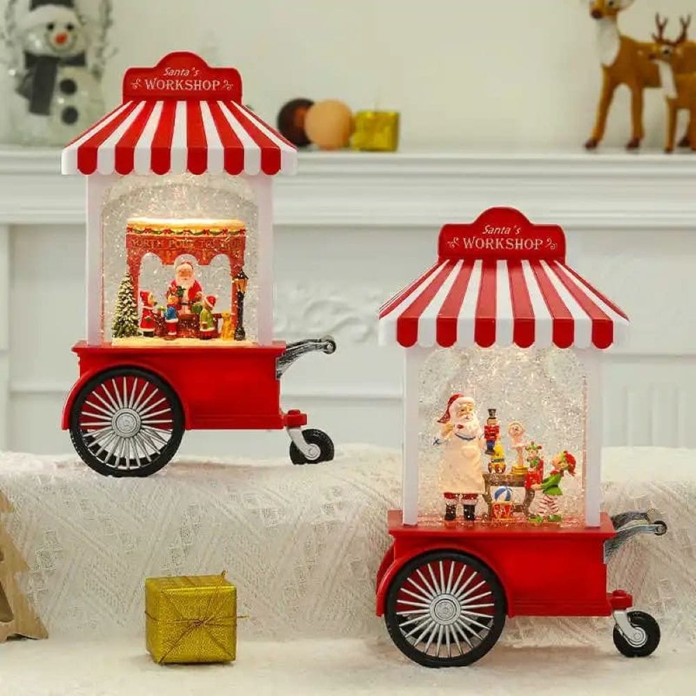 Elf & Santa's Workshop- Light Up Musical Cart