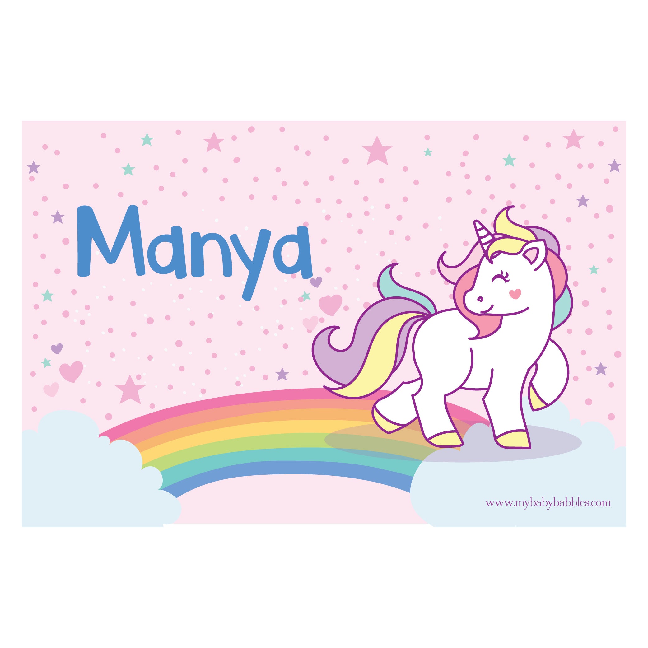 Personalised Themed Tablemat - Unicorn
