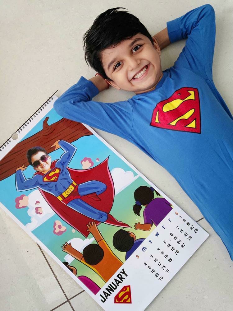 Superhero Calendar - Boys