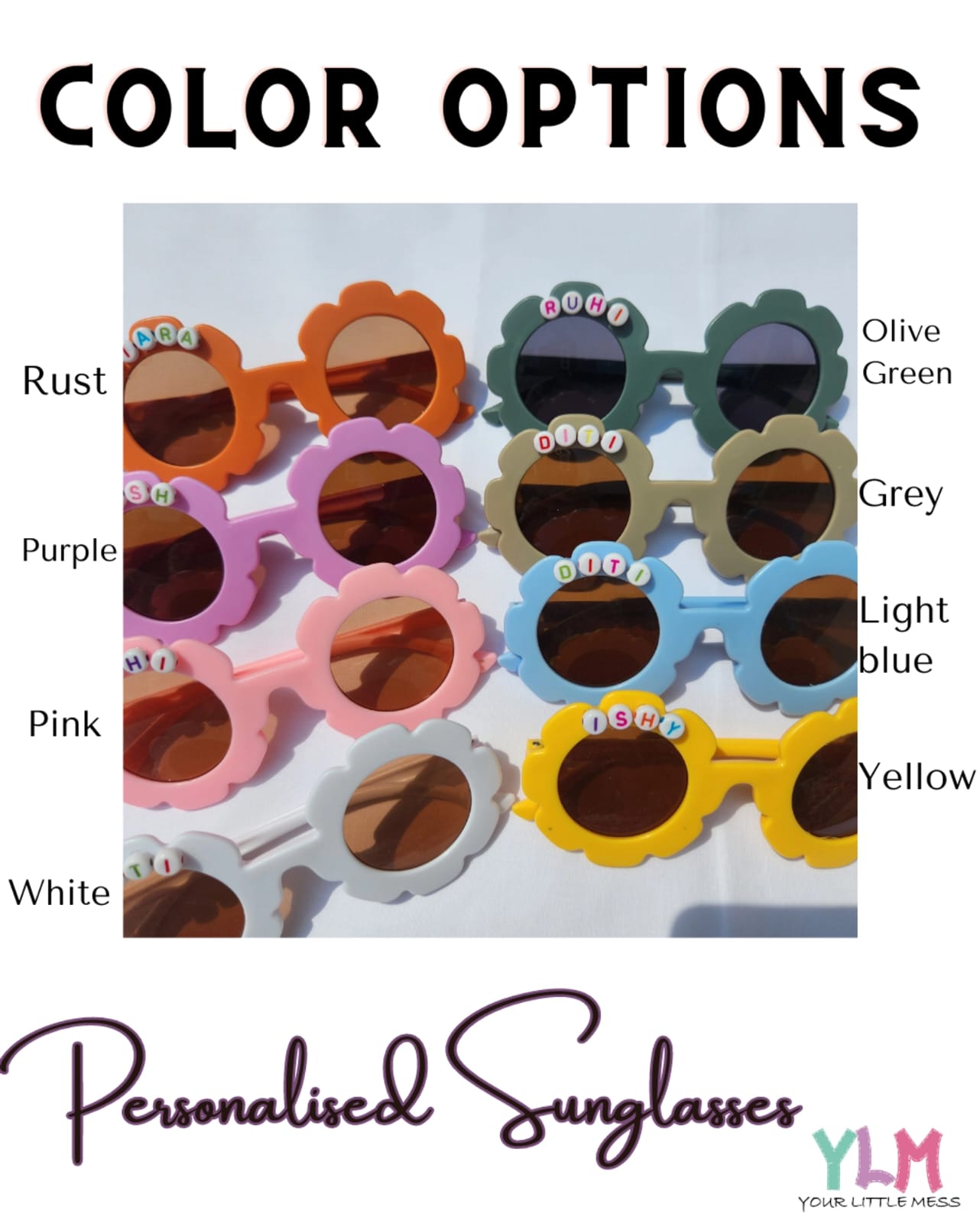 Personalised Name Sunglasses - Lollipop/Candy