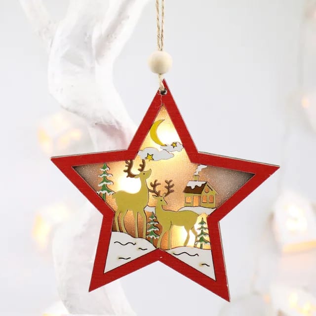 Starlight Snow Ornament- Star