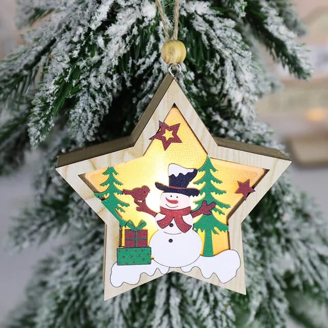 Shimmer Starry Ornament- Snowy Snowman