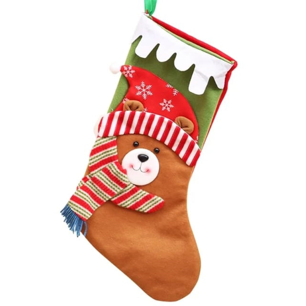 Babble Wrap Snowy Scallop And Muffler Stockings- Merry Moose