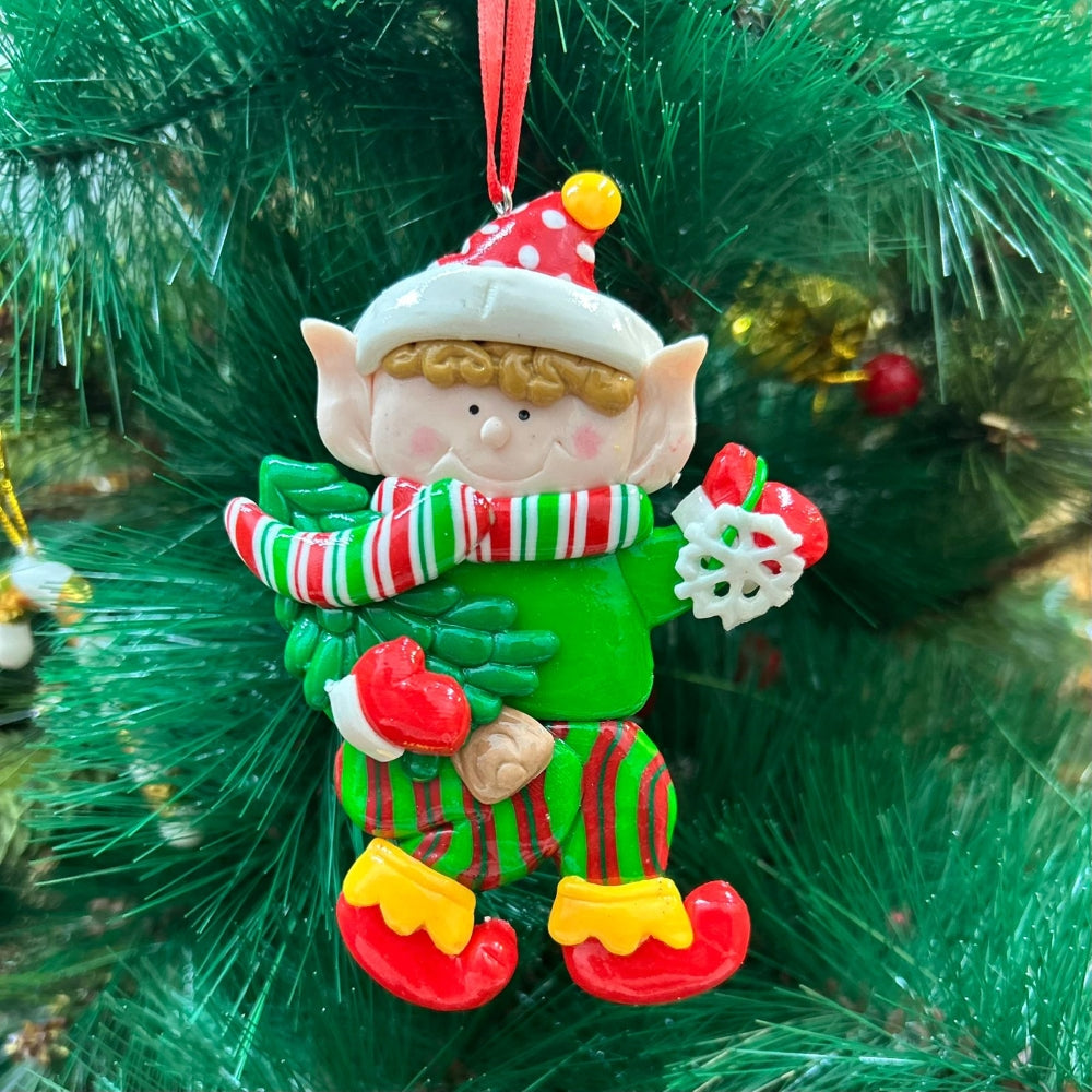 Christmas Tree Elf Ornament