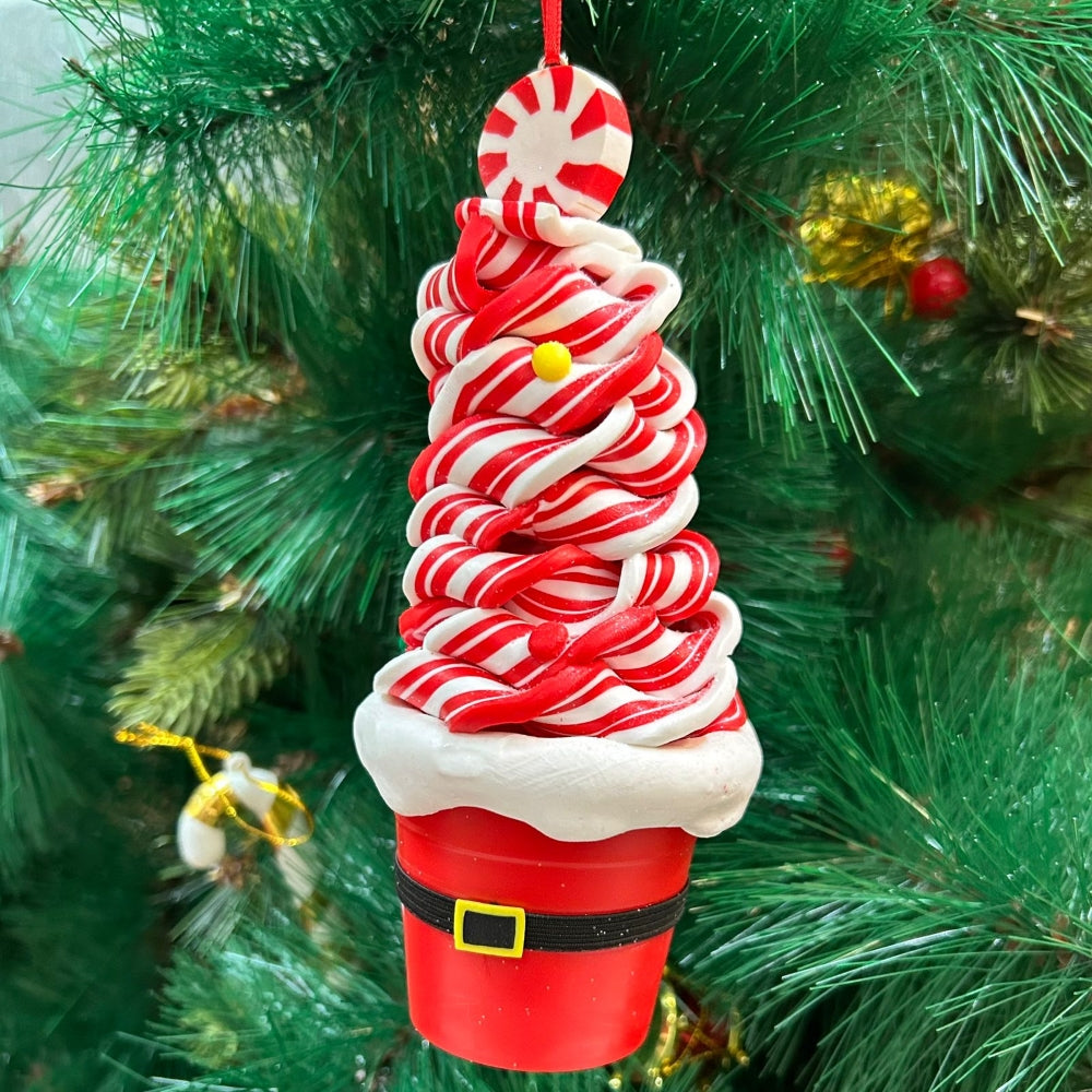 Santa Swirl Ornament