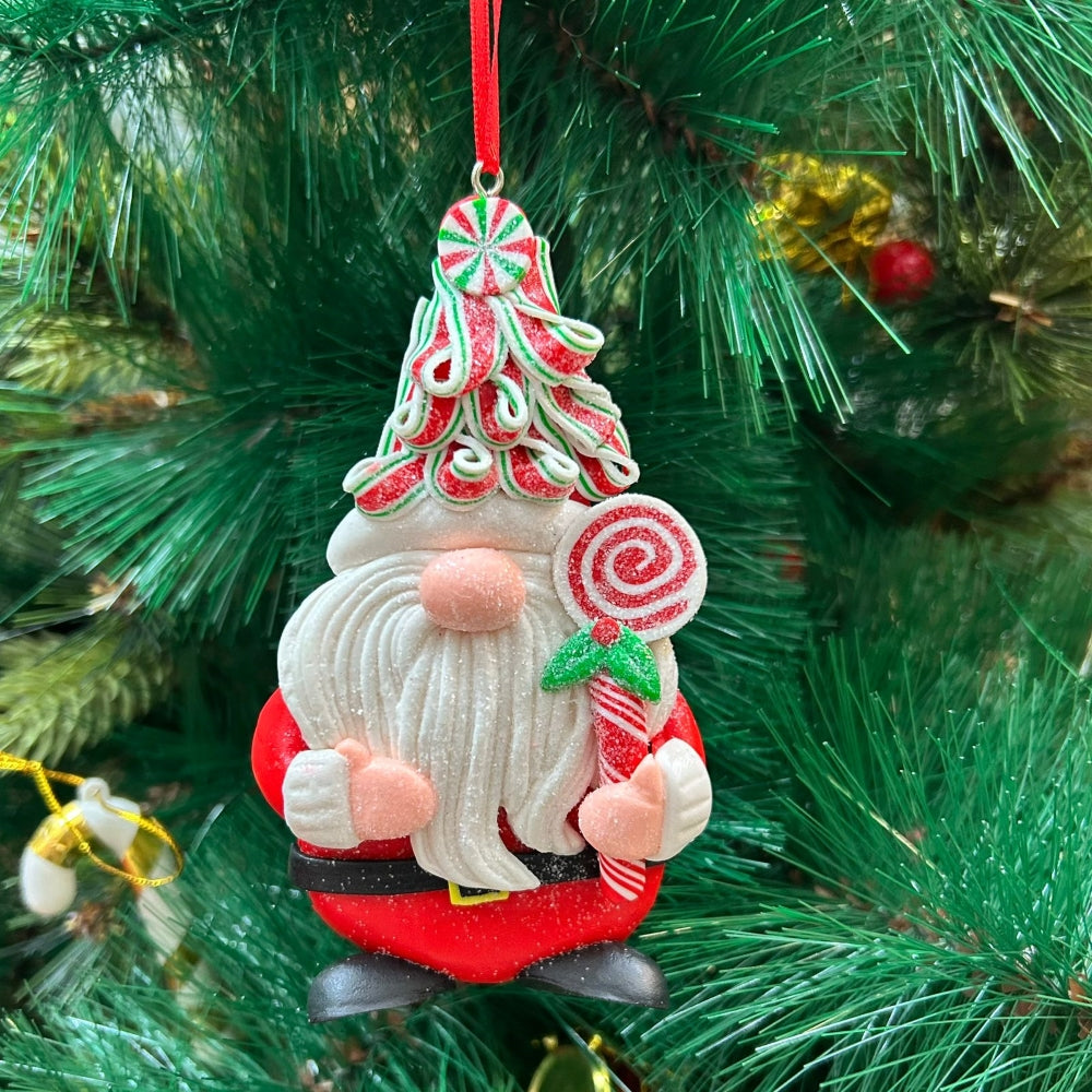 Gnome with a Lollipop Ornament