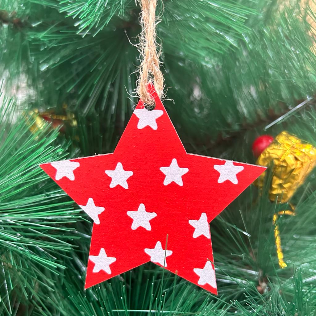 Radiant Red Ornaments- Star