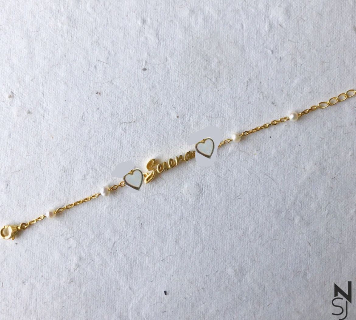 Personalised Angel Heart Bracelet