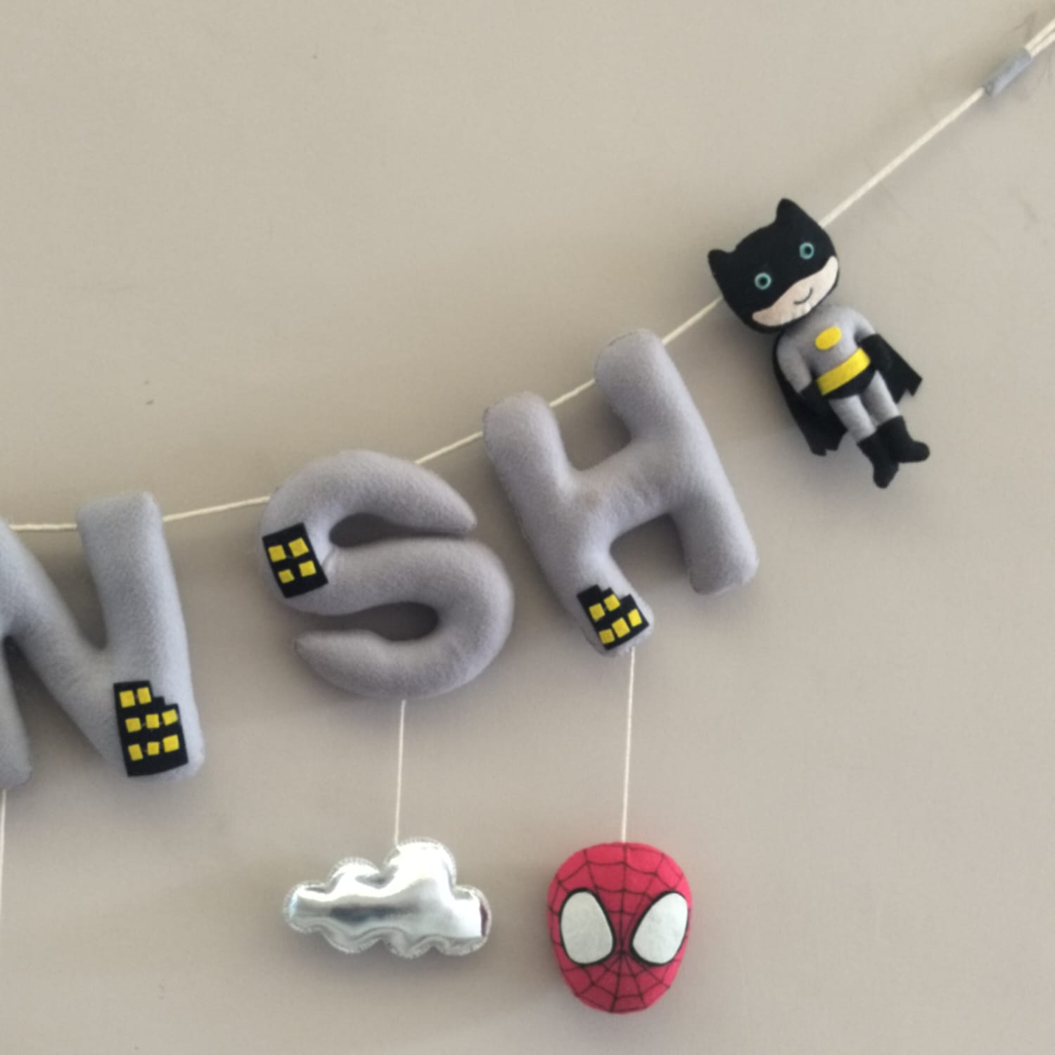 Junior Superhero Series Personalised Name Bunting