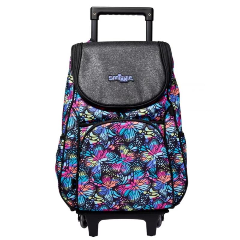 Smiggle Vivid Access Trolley Backpack Black Mix