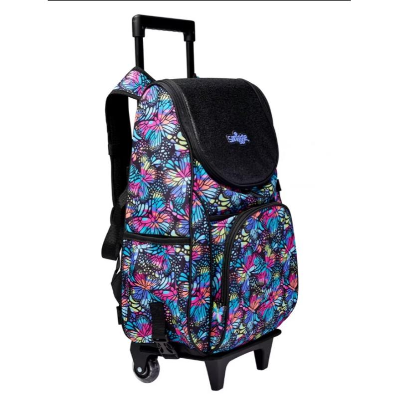 Smiggle Vivid Access Trolley Backpack Black Mix