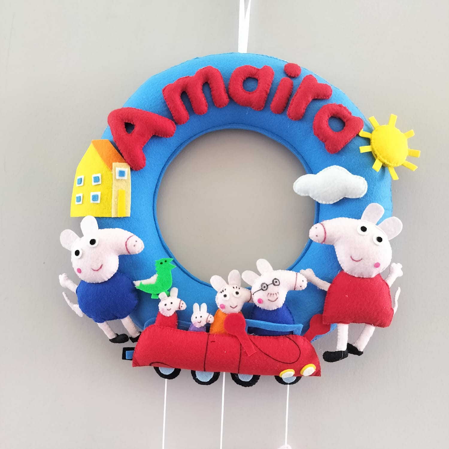 Junior Peppa Paradise Personalised Ring Name Hanging