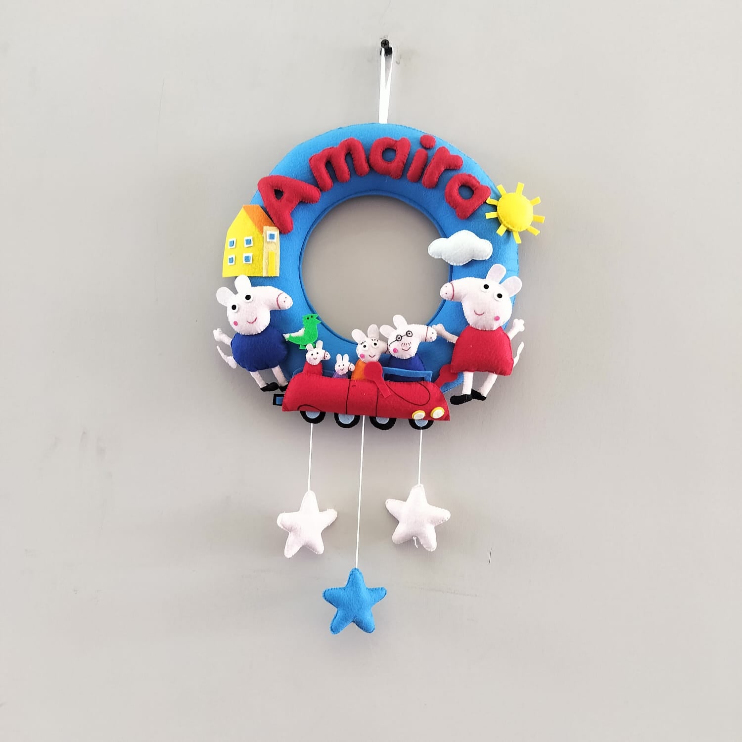 Junior Peppa Paradise Personalised Ring Name Hanging