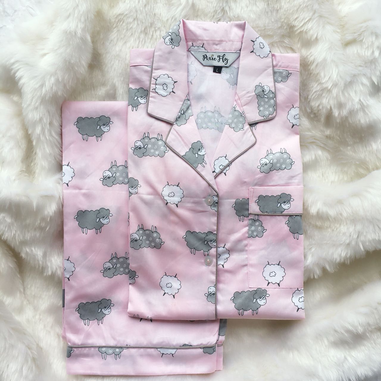 Kid's Pyjama Set - Pink Sheep