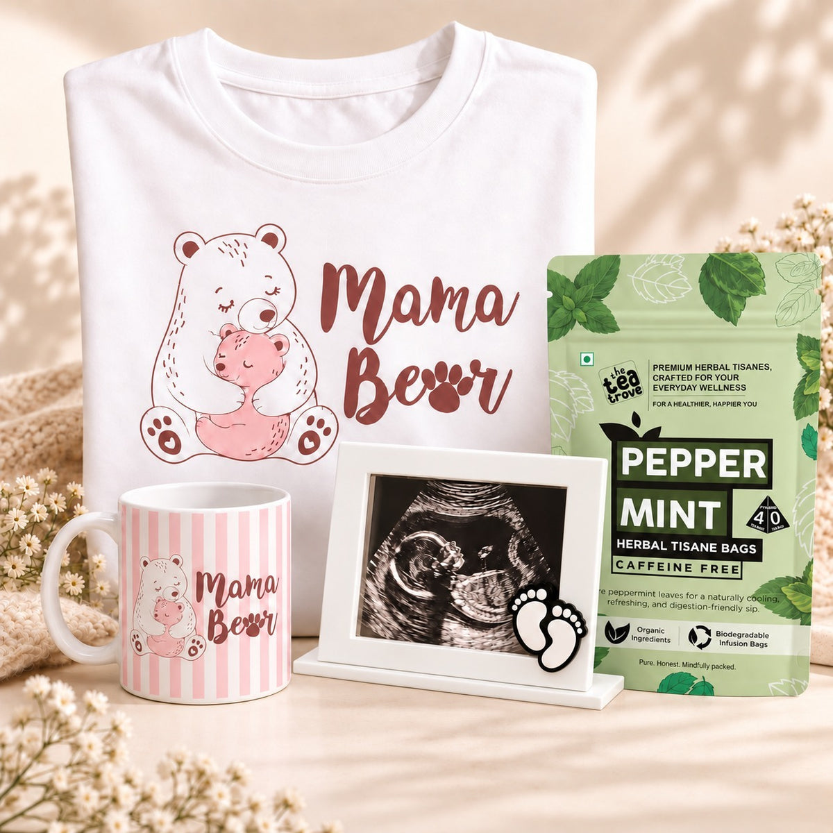 Mom To Be Gift Hamper - Mama Bear (White)