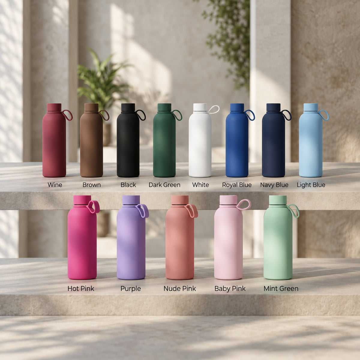 Personalised Insulated Water Bottle (500 ml) With UV Sticker