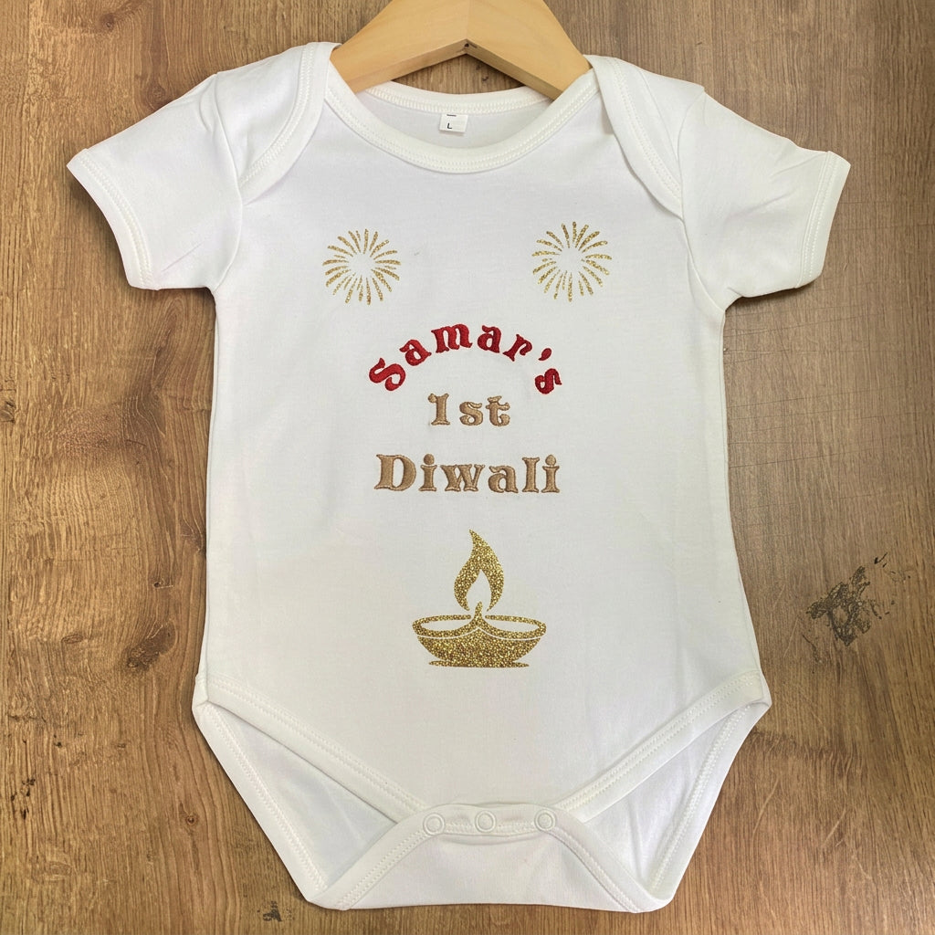 Embroidered Diwali Baby Onesie