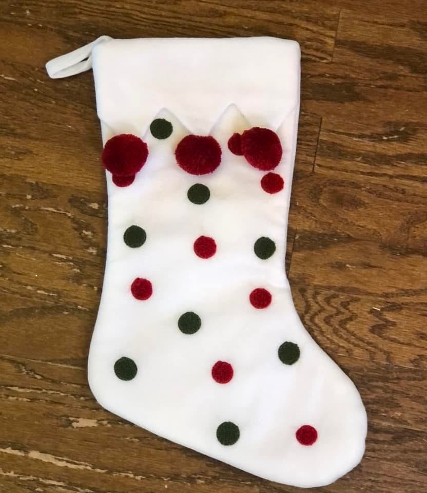 Personalised Pom Pom Polka Stocking