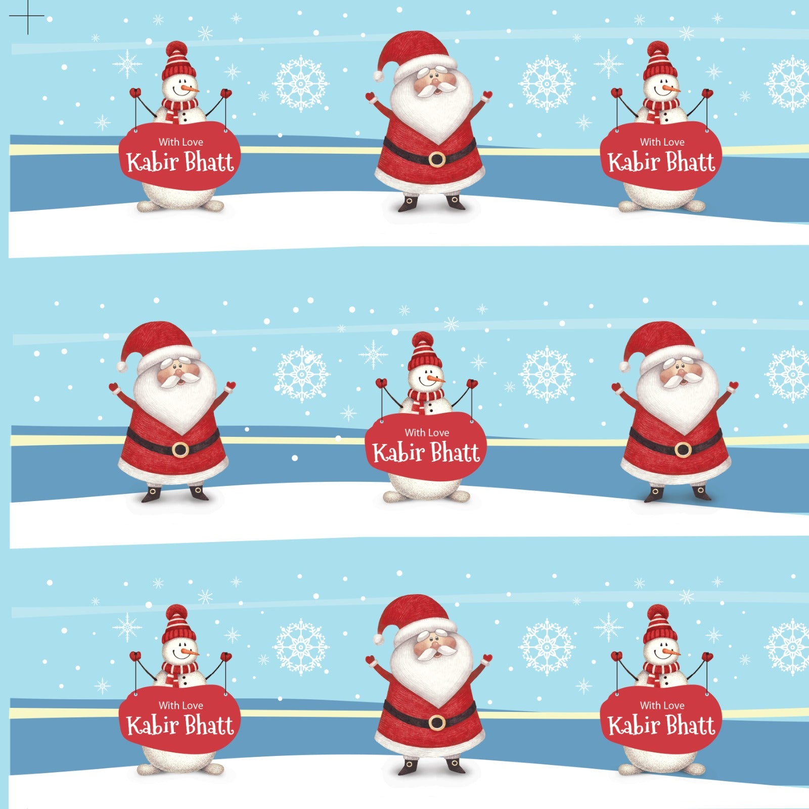 Personalised Wrapping Paper Christmas , Set of 5/10