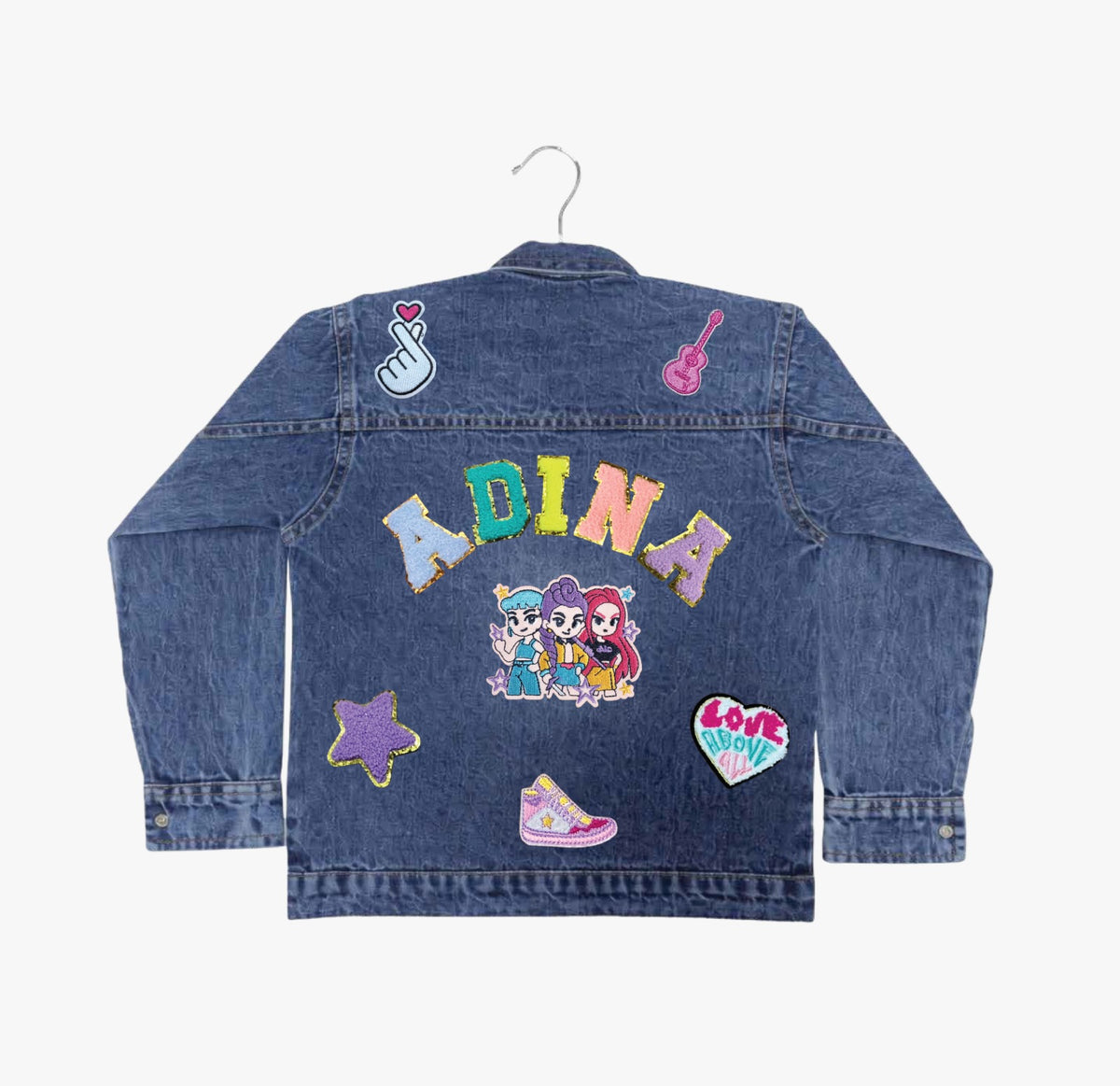 Huntrix Patch Themed Denim Jacket – Buy Now at My Baby Babbles