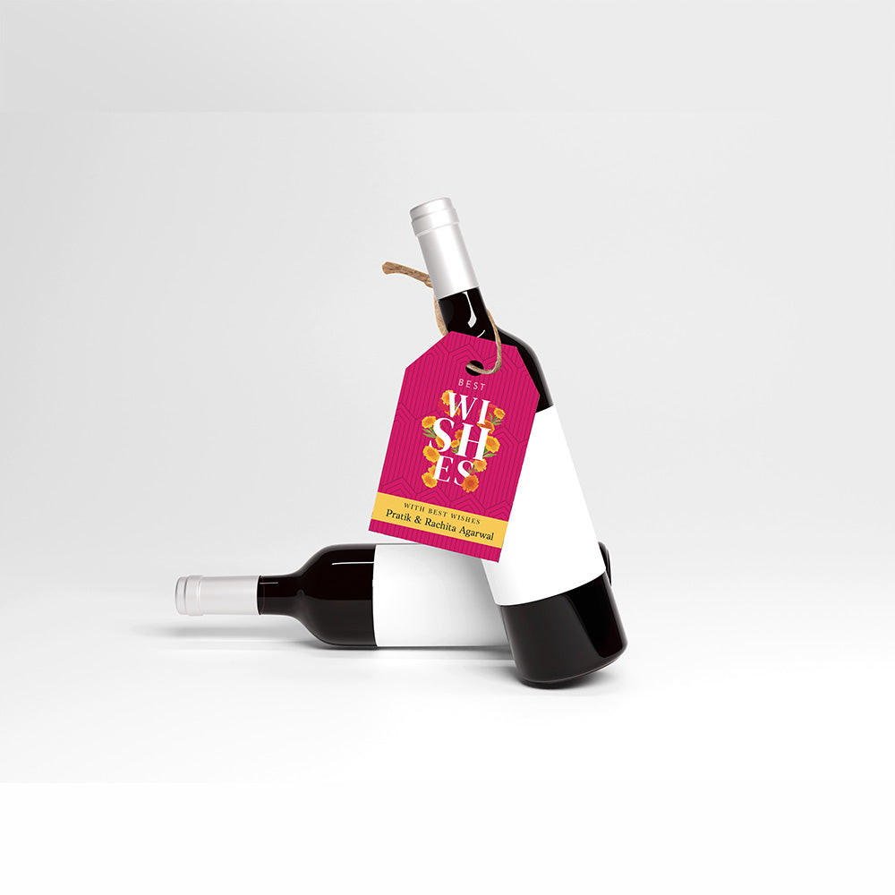 Wine Tags - Diwali Typo