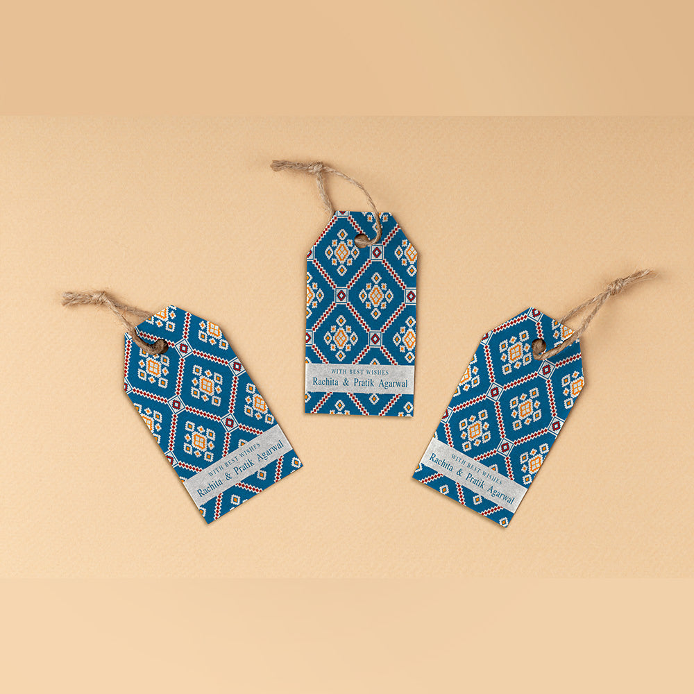 Wine Tags - Blue Patola
