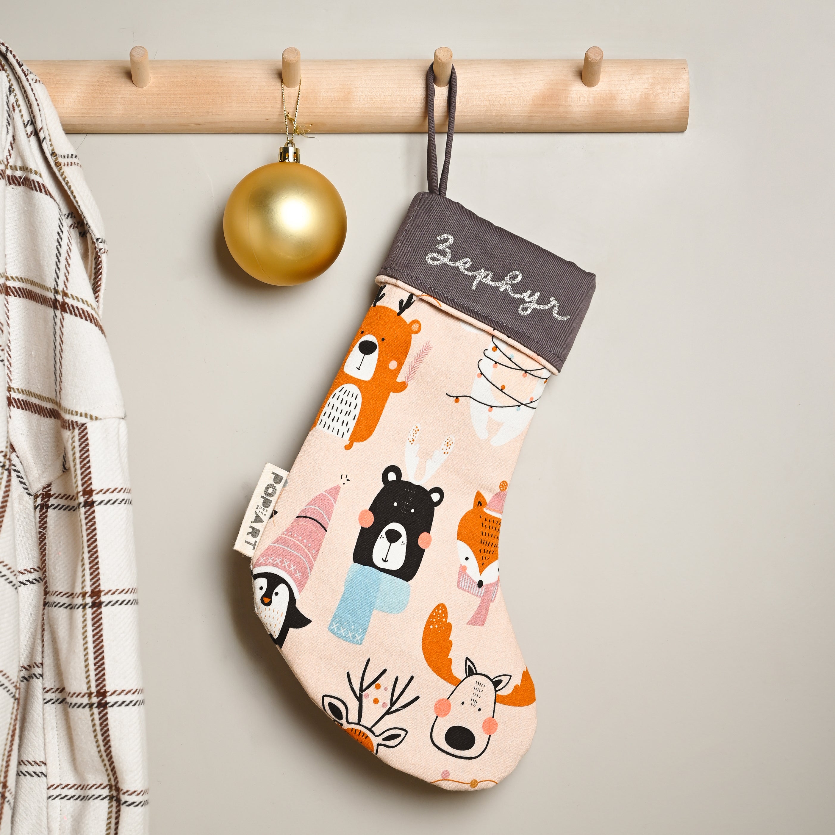 Personalised Stocking - Winter Animals