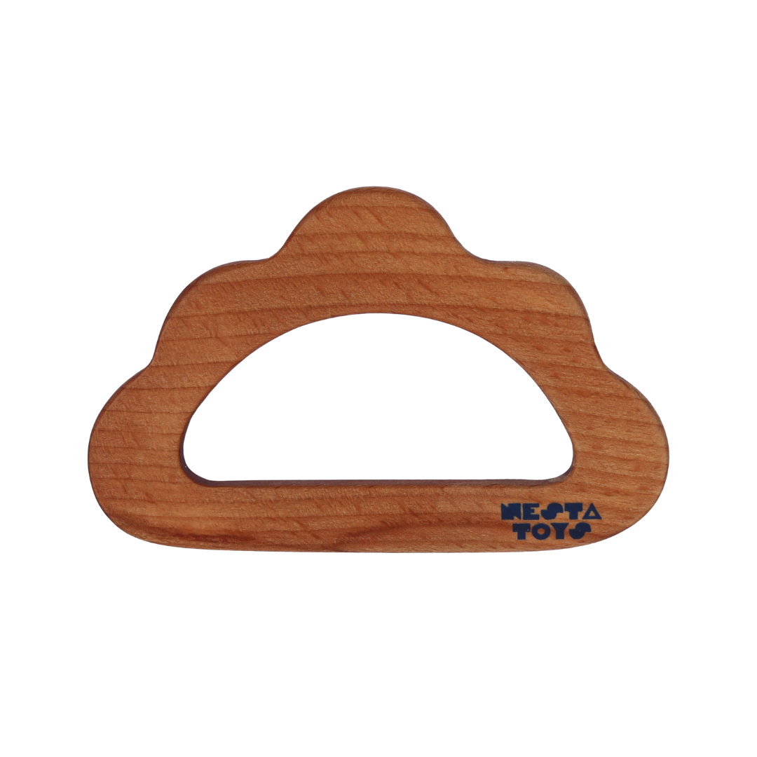 Nesta Toys Beech Wooden Cloud Teether (0-1.5 years)