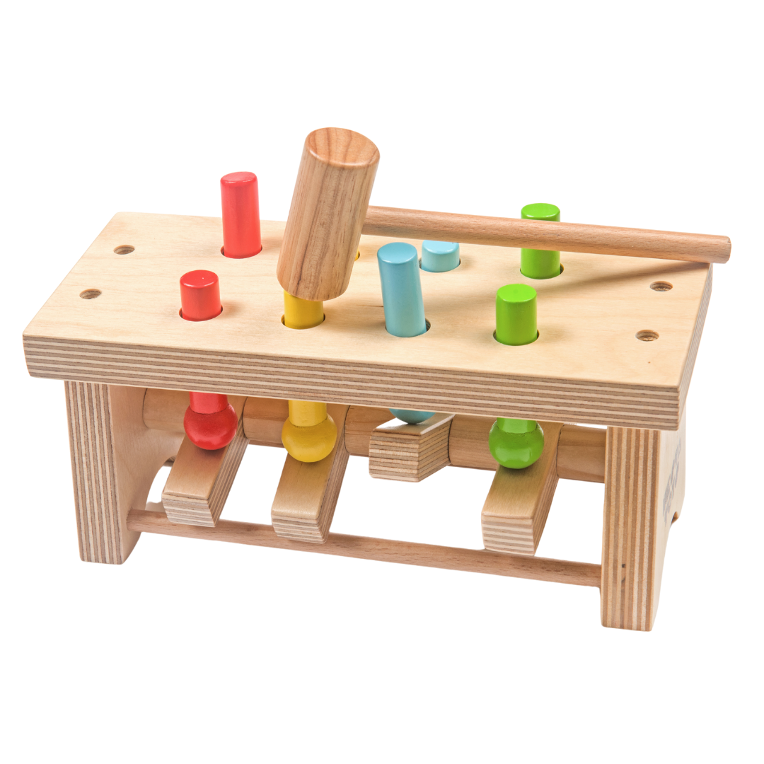 Pounding Bench Wooden Toy with Hammer