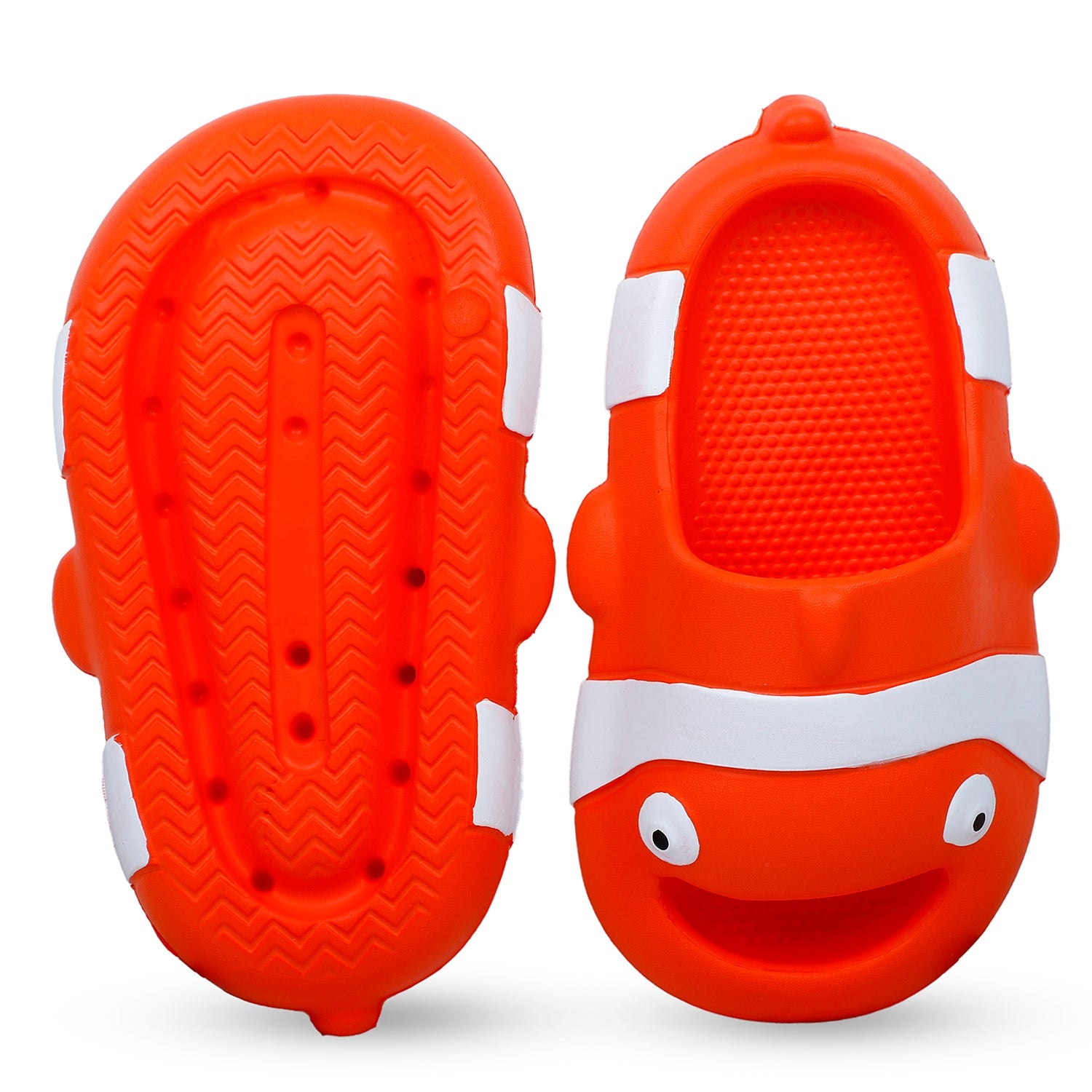 Baby Moo Nemo Waterproof Soft Slippers Anti-Skid Sliders - Orange - Baby Moo