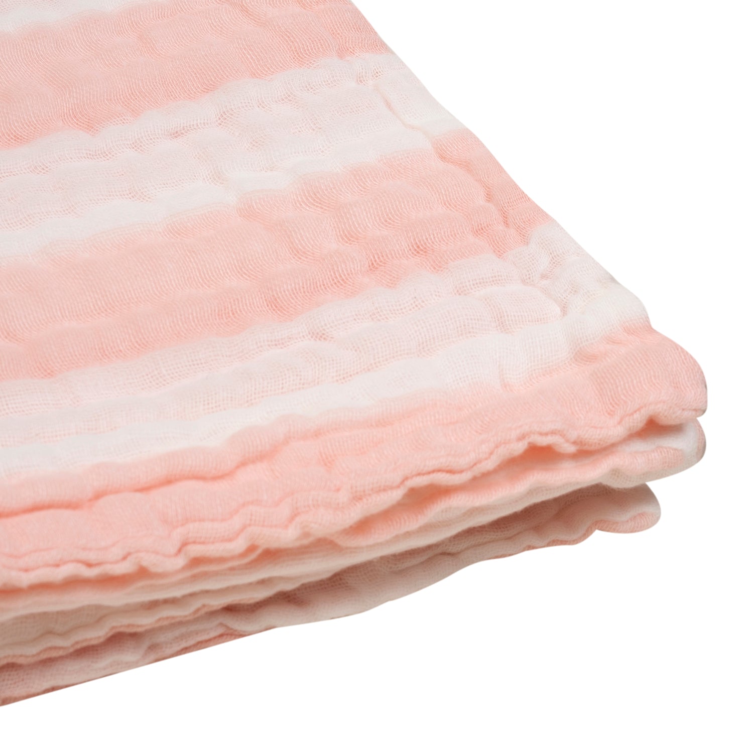 Baby Moo Premium Striped 100% Cotton Ultra Soft Eco Friendly Absorbent Towel - PInk