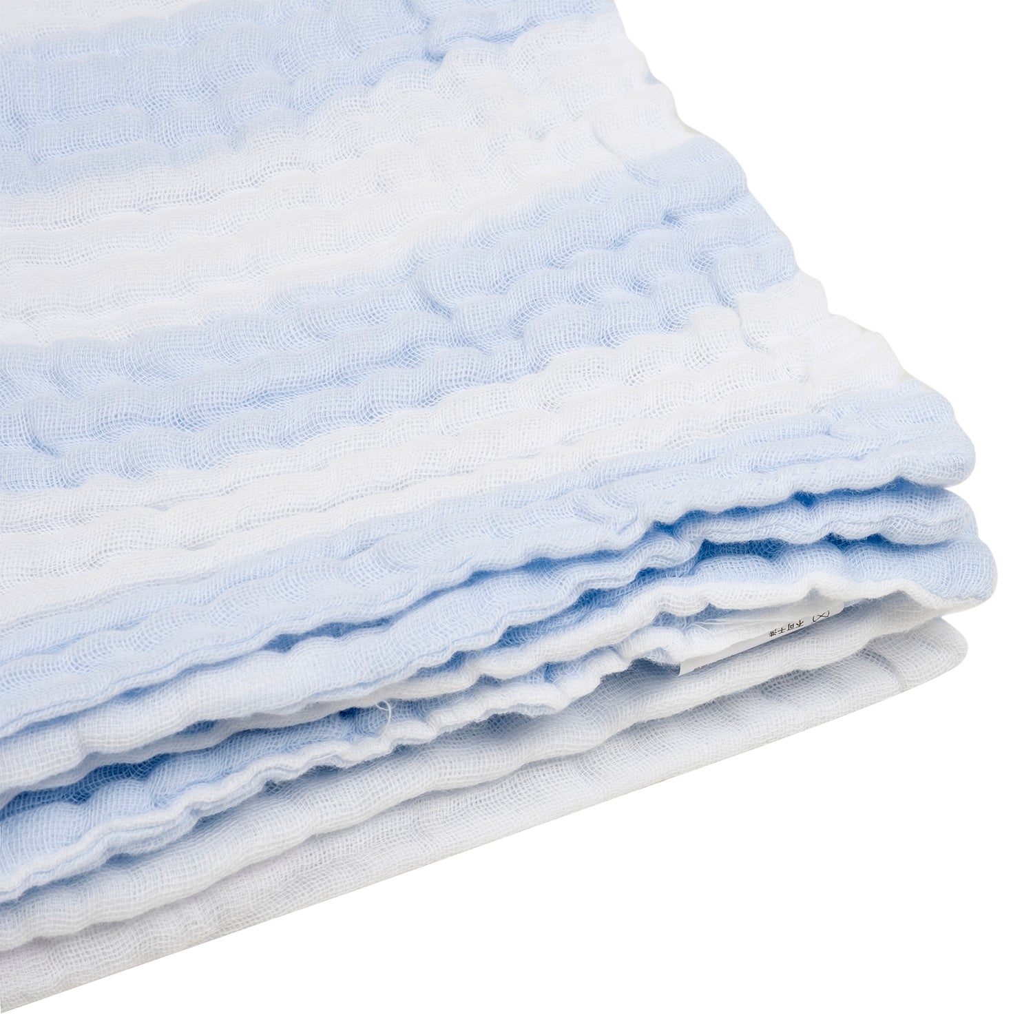 Baby Moo Premium Striped 100% Cotton Ultra Soft Eco Friendly Absorbent Towel - Blue