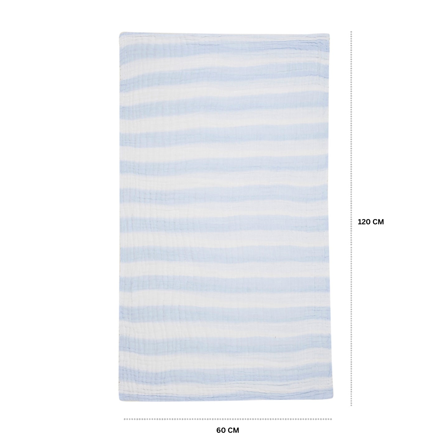 Baby Moo Premium Striped 100% Cotton Ultra Soft Eco Friendly Absorbent Towel - Blue