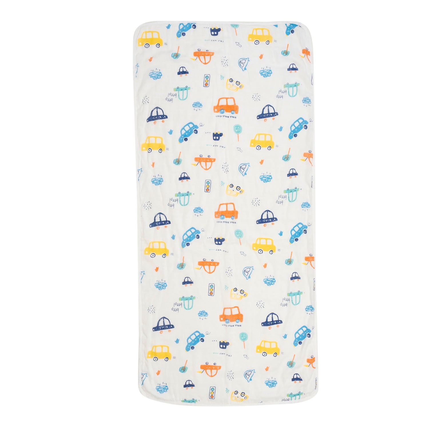 Baby Moo Car 100% Cotton Ultra Soft Eco Friendly Absorbent Towel - White