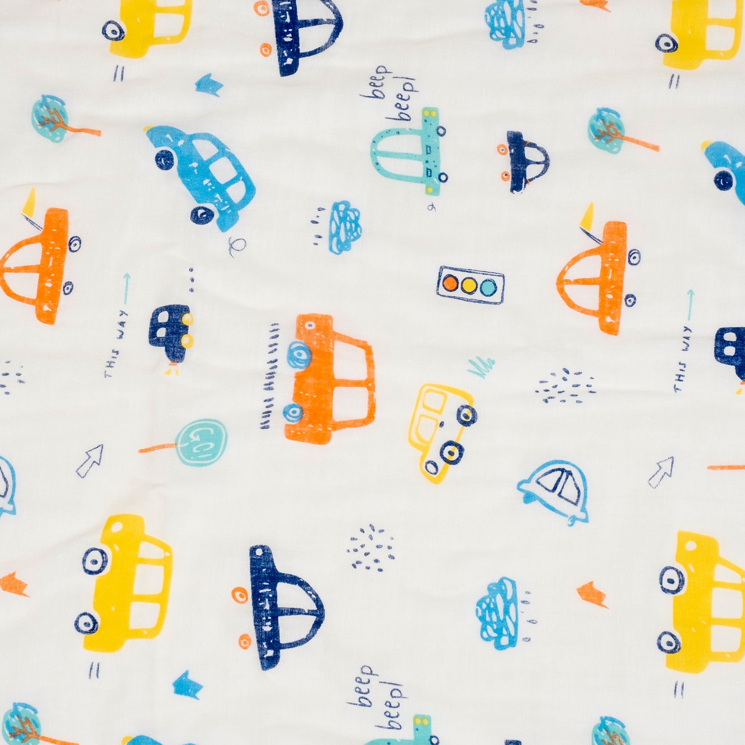 Baby Moo Car 100% Cotton Ultra Soft Eco Friendly Absorbent Towel - White