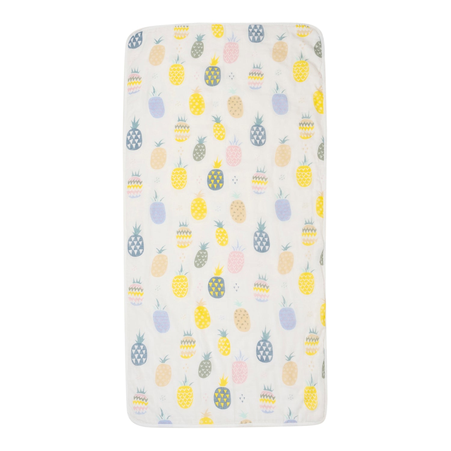 Baby Moo Pineapple 100% Cotton Ultra Soft Eco Friendly Absorbent Towel - White