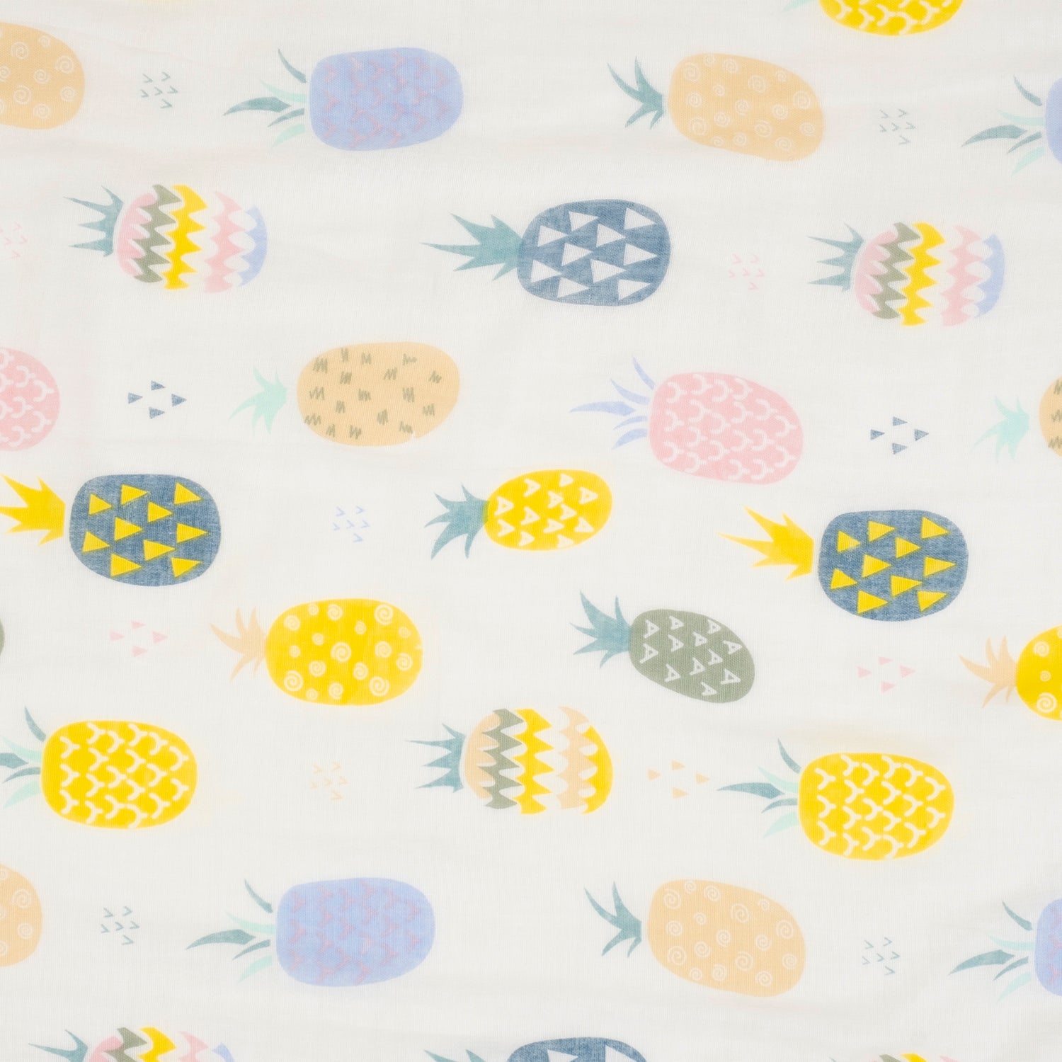 Baby Moo Pineapple 100% Cotton Ultra Soft Eco Friendly Absorbent Towel - White