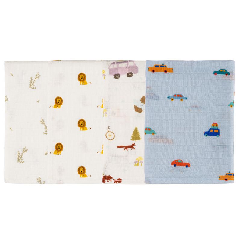 Organic Muslin Burp Cloth-Pack of 4