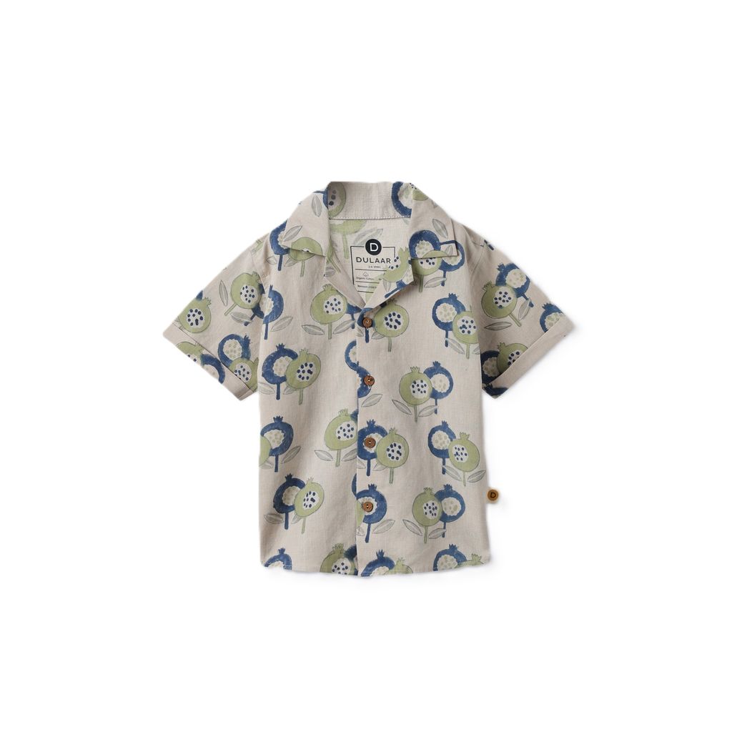 Cotton Linen Shirt | Hand-Block Printed