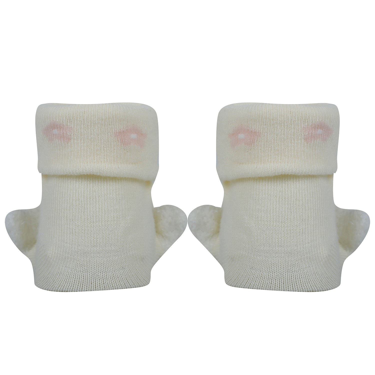 Baby Moo Puppy 3D Anti-Skid Socks Booties Pack of 3 - Pink