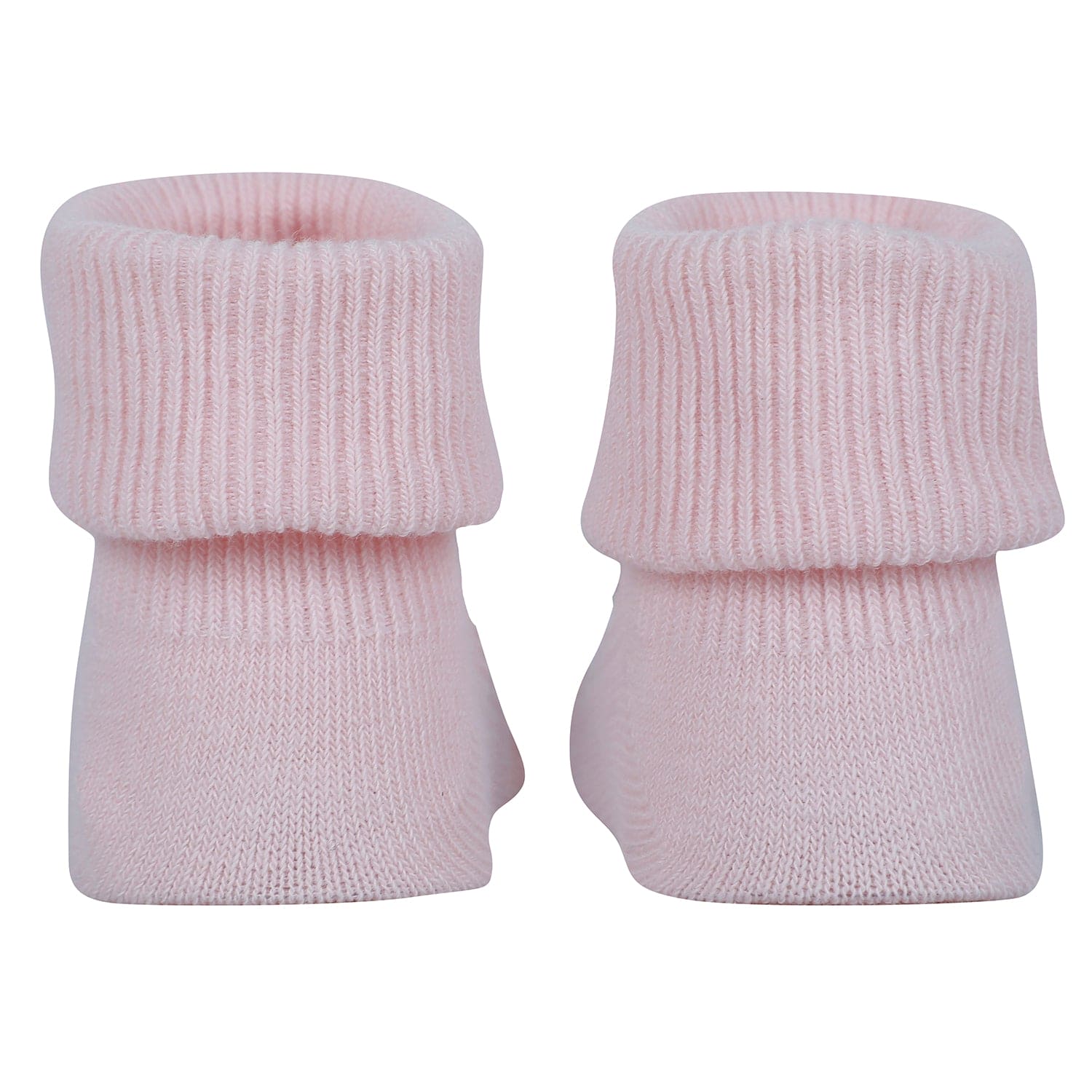 Baby Moo Frog And Rabbit 3D Rattle Anti-Skid Socks Booties Pack of 2 - White, Pink