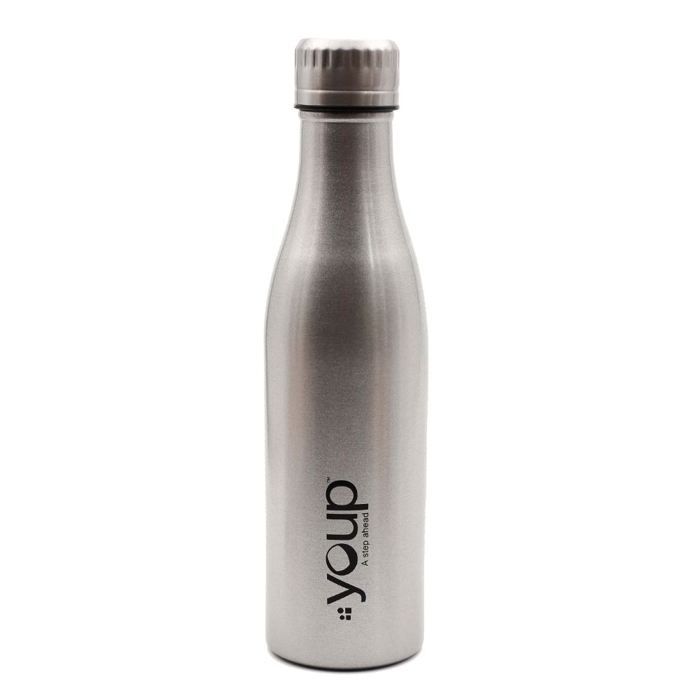 Youp Thermosteel Insulated Silver Color Water Bottle Splash1001 - 1 L