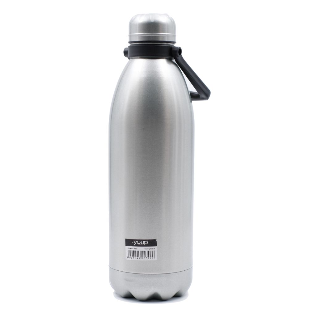 Youp Thermosteel Insulated Silver Color Bottle With Top Handle Oxford - 1500 Ml