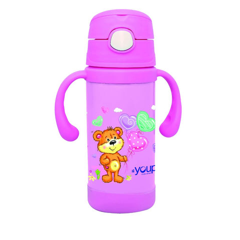 Youp Thermosteel Insulated Pink Color Kids Sipper And Feeding Bottle Eudora- 220 Ml