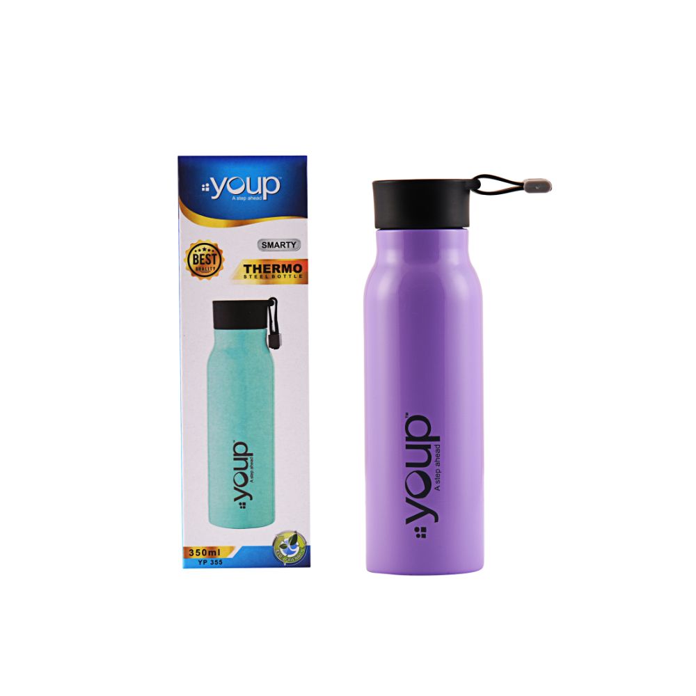 Youp Thermosteel Insulated Purple Color Water Bottle Smarty - 350 Ml