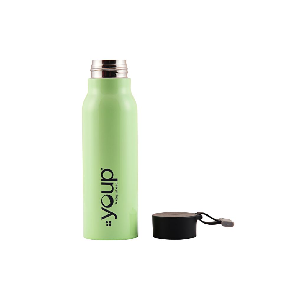 Youp Thermosteel Insulated Tea Green Color Water Bottle Smarty - 350 Ml